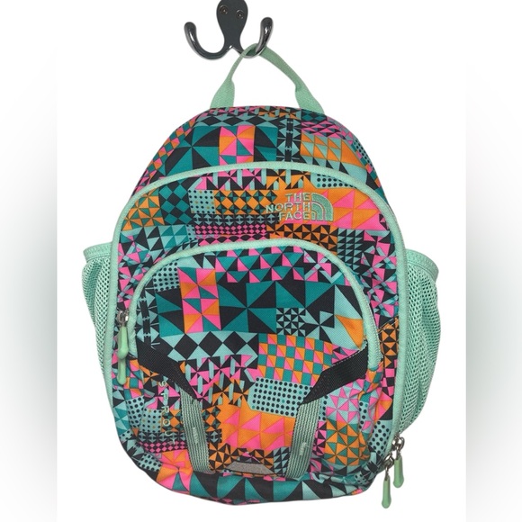 The North Face Kids Mini Sprout Backpack Mint Green Multicolor Mosaic - Picture 1 of 12